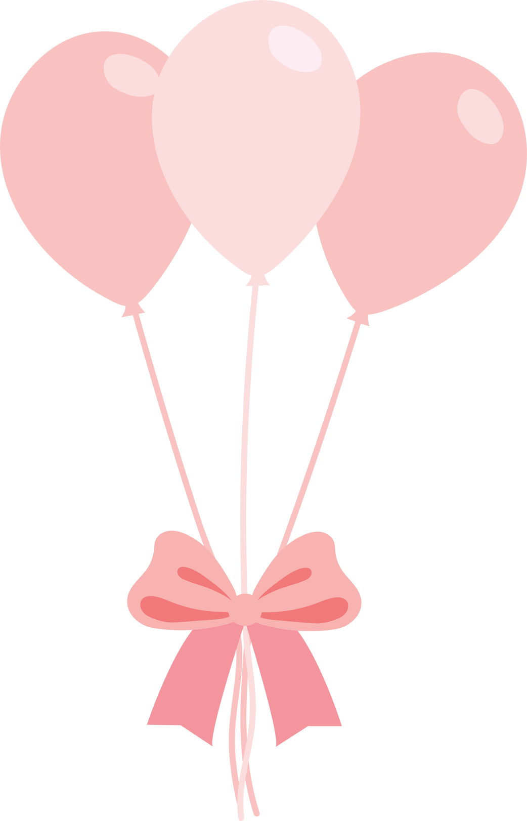 Balloons Tied with Ribbon Illustration
